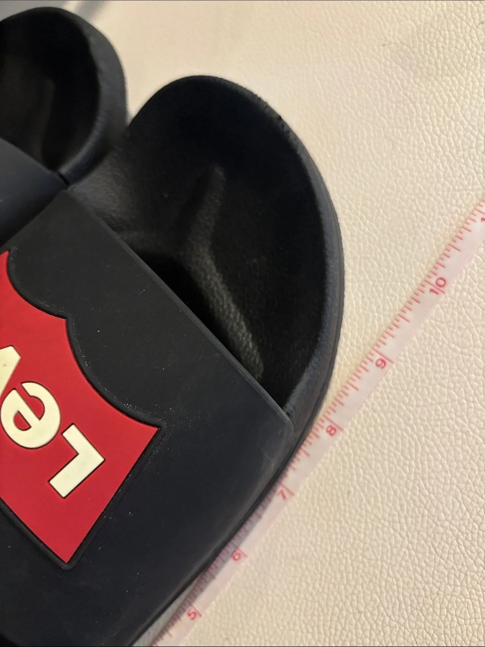 Men’s Levi's Black Slide Sandals with‎ Red Logo